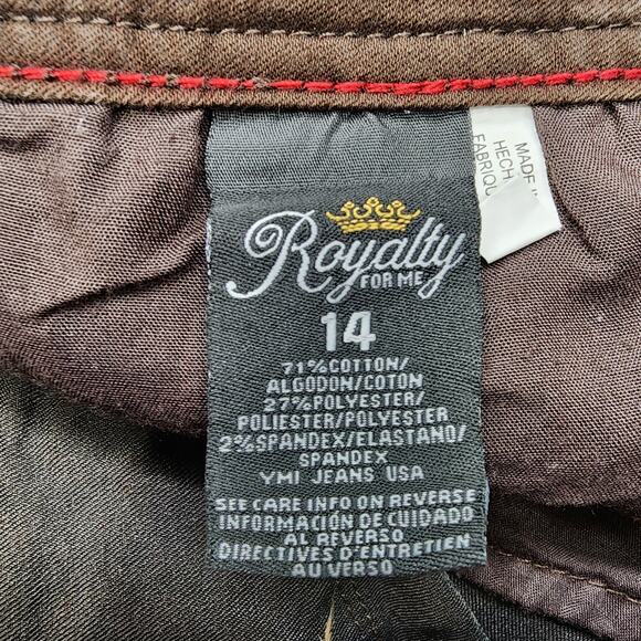 Royalty For Me Wannabettabutt Jeans Womens 30 Brown Mid Rise Skinny Stretch - Picture 9 of 16